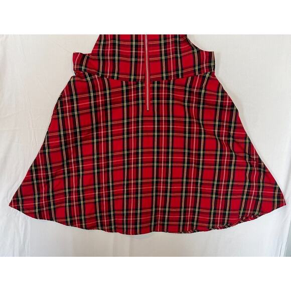 Hot Topic Plaid Skirtall Bib Overall Womens Small Pockets Gothic School Girl - Picture 4 of 13